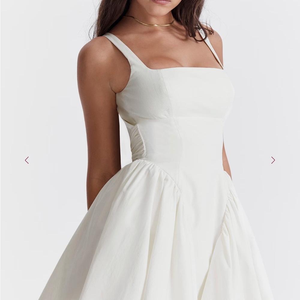 House of CB Florianne Ivory Bow Mini Dress S (Bigger Cup C) - Picture 3 of 3